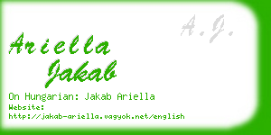 ariella jakab business card